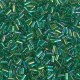 Miyuki Bugle 3mm Beads Transparent green ab BGL1-179